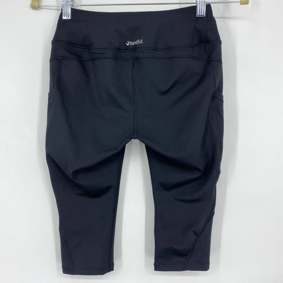 Handful Black Crop Capri Leggings Pockets - Picture 4 of 6